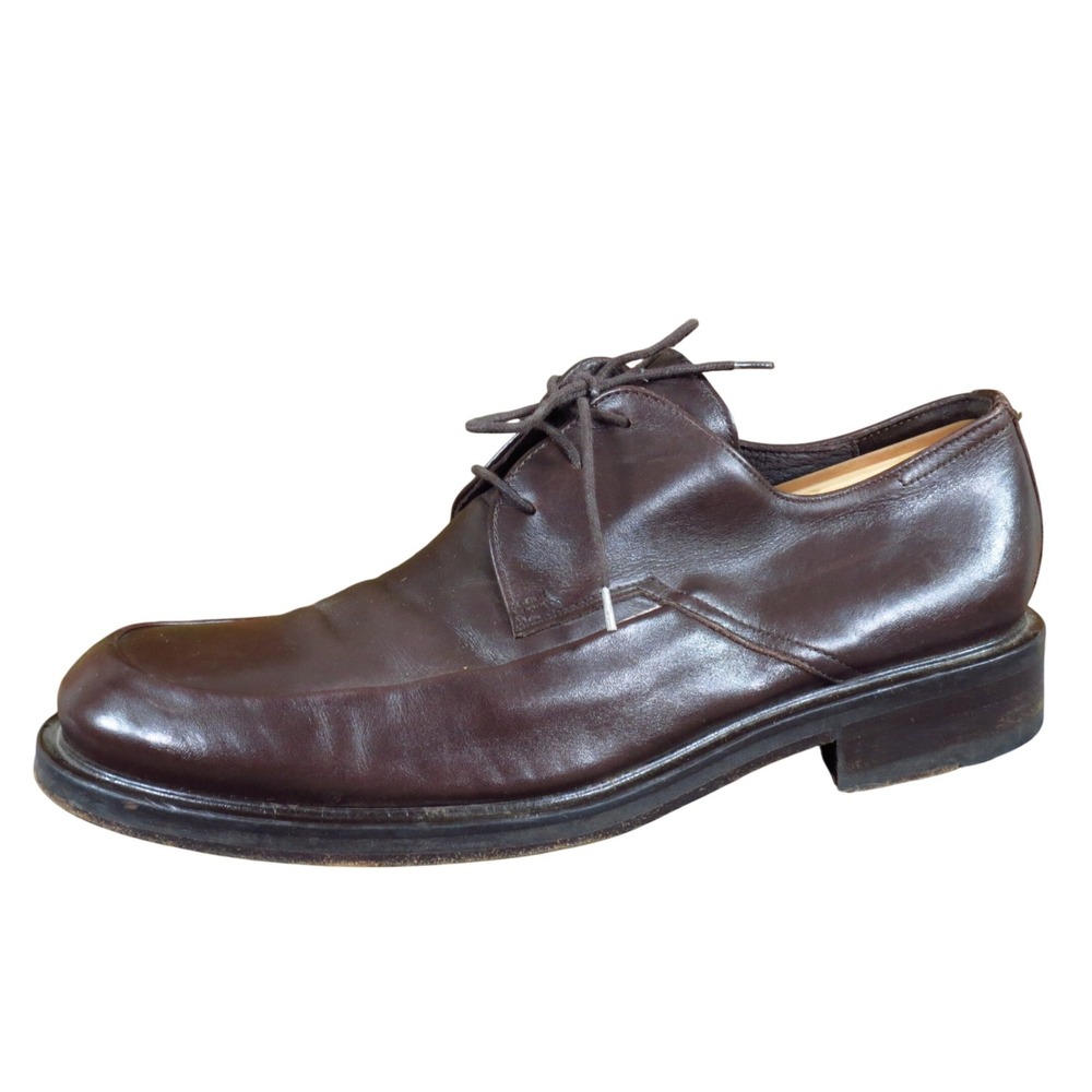 Bachrach Apron Toe Mens Derby Shoes Size 11.5 Business Formal Brown Leather‎